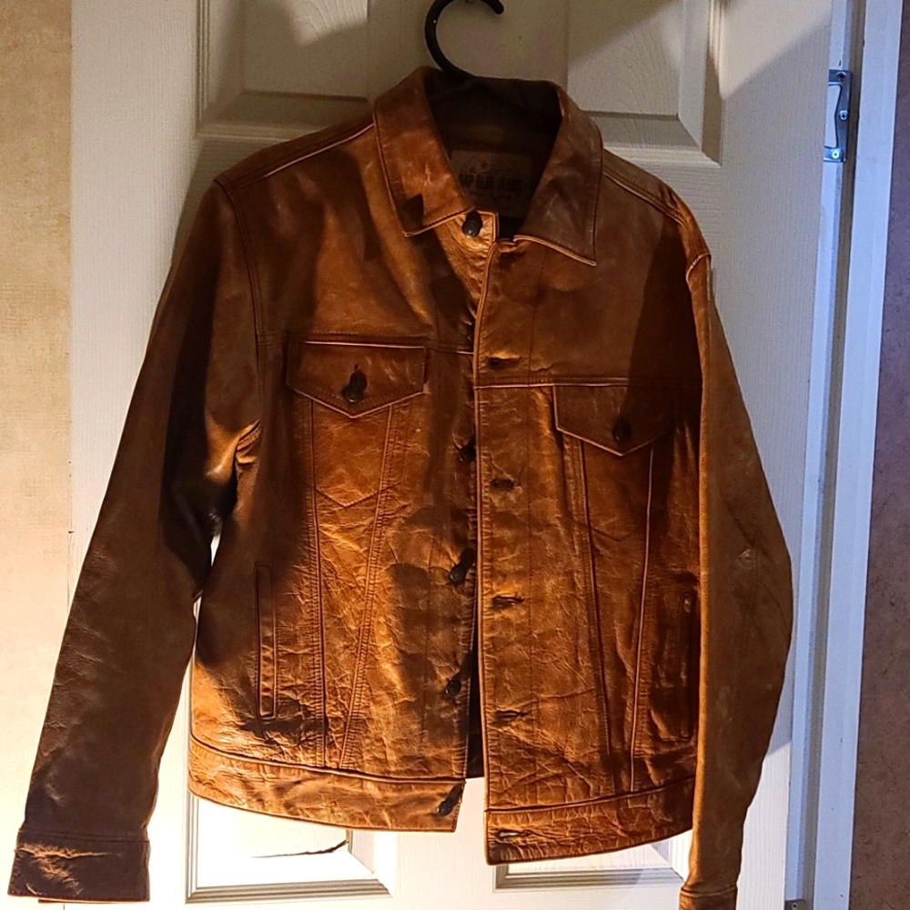 Gap Blue Jeans Medium Brown Jacket